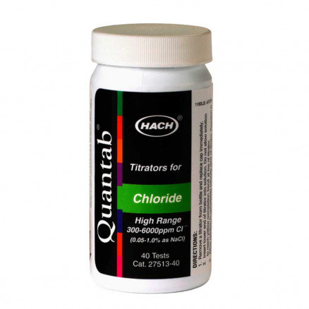 BANDELETTES CHLORURE QUANTAB 300-6000MG/L - BOITE DE 40