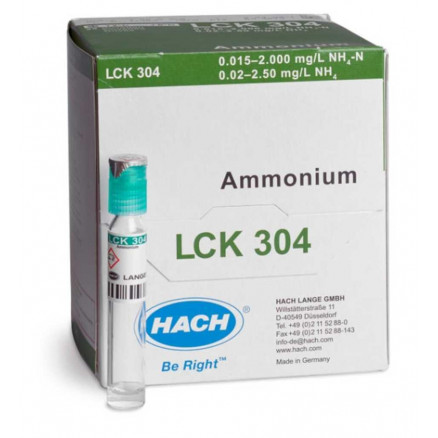 TEST EN CUVE AMMONIUM 0,015-2,0MG/L LCK304 - PACK DE 25
