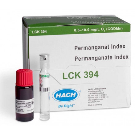 TEST EN CUVE PERMANGANATE 0,5-10MG/L O2 LCK394 - PACK 25