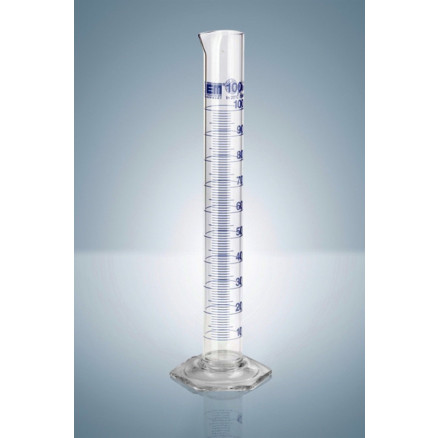 Eprouvettes classe B en verre borosilicaté 3.3, pied amovible en plastique  , PYREX®