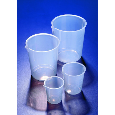 BECHER EN PP GRADUATION MOULEE 600ML - PACK DE 5