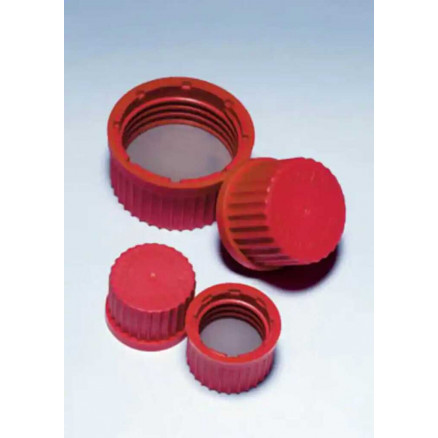 BOUCHON A VIS ROUGE JOINT GL45 RESISTANT A 180'C - PACK 10