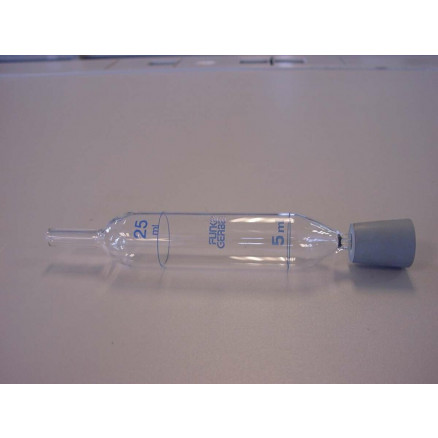 PIPETTE D'HOMOGENEISATION AVEC MARQUAGE 5 & 25ML AVEC BOUCHON