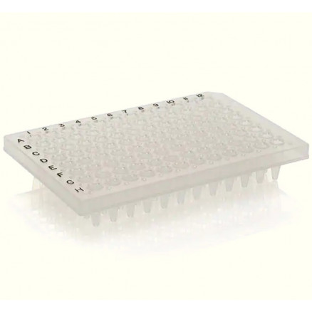 PLAQUE PCR 96 PUITS DEMI-JUPE PLATEAU PLAT - PACK X25
