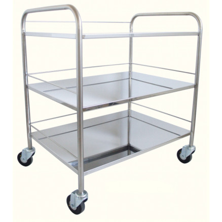 CHARIOT INOX 800X580MM MONTE AVEC 3 PLATEAUX