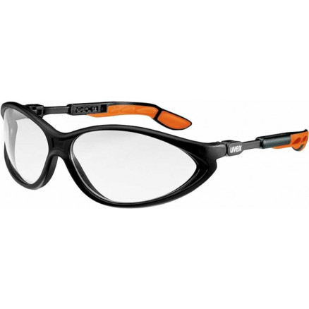 LUNETTES DE SECURITE CYBRIC NOIR-ORANGE/INCOLORE