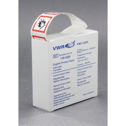 ETIQUETTE DE SECURITE ADHESIVE DANGER INFLAMMABLE -RLX DE 500