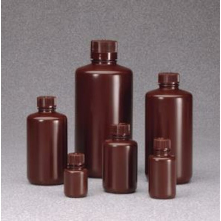 FLACON AMBRE POLYETHYLENE HAUTE DENSITE 1000 ML  PACK 6