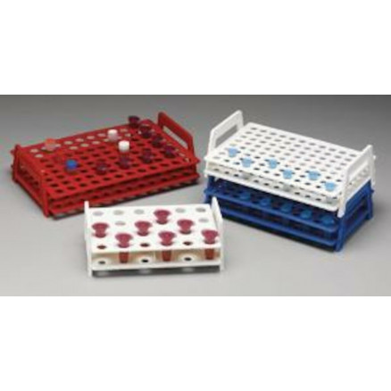 PORTOIR BLANC POUR 24 MICROTU -BES D=143X90X52MM