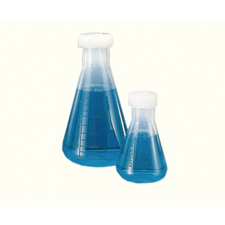 ERLENMEYER A COL LARGE AVEC BOUCHON A VIS 250ML - PACK 4