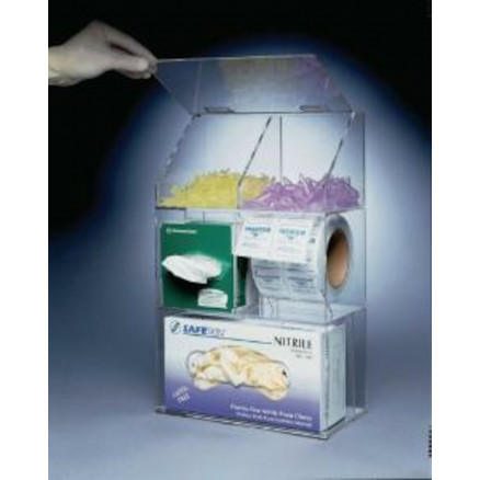 DISTRIBUTEUR POUR STATION DE TRAVAIL EN ACRYLIQUE 4 COMP.
