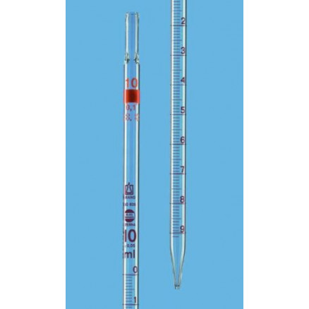 PIPETTE JAUGEE BRAND VERRE 1 TRAIT CLASSE AS 10ML