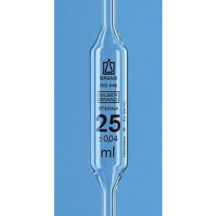 PIPETTE JAUGEE  CL.B 1 TRAIT SILBERBRAND 15 ML