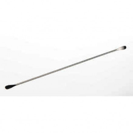 SPATULE DOUBLE EN INOX COURBEE RONDE L=210MM PELLES 12X5 MM