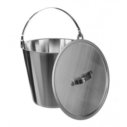 SEAU INOX GRADUE 10L AVEC ANSE H.235 X D.280MM