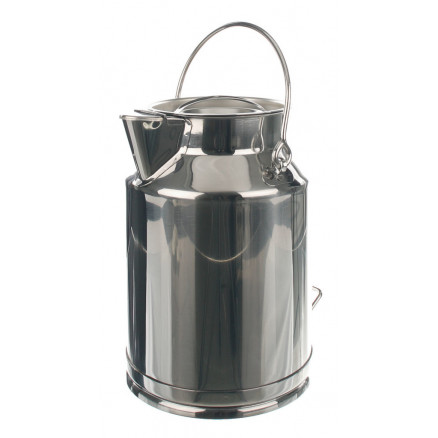 BIDON DE TRANSPORT EN INOX AVEC BEC & COUVERCLE - 10L