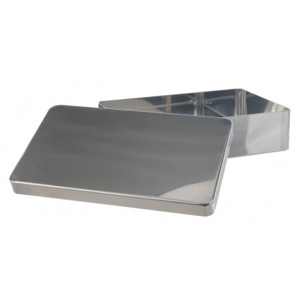 BOITE DE STERILISATION INOX AVEC COUVERCLE 250X150X60MM