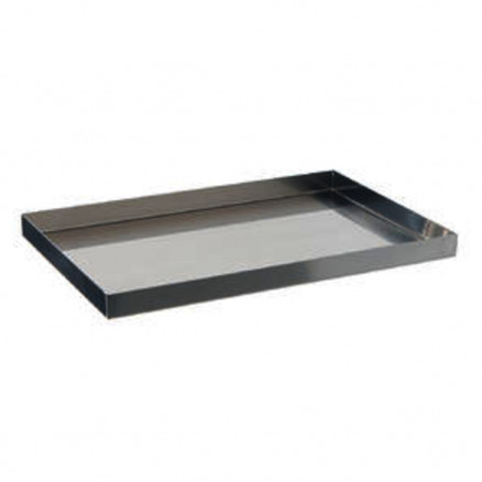 PLATEAU INOX AVEC REBORDS D.440 X 340 X 20MM