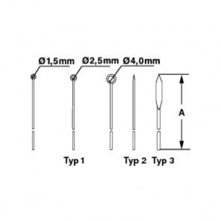 AIGUILLE A DISSECTION EN INOX D.4MM LONG.100MM