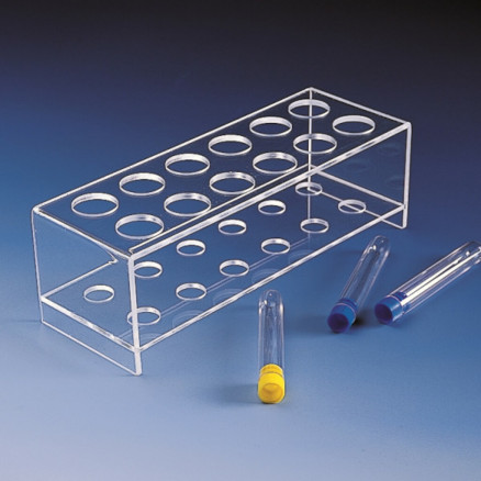 PORTOIR EN PMMA POUR 2X6 TUBES D.35MM - 97,5X289X81MM - X5