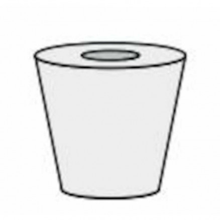 BOUCHON SILICONE 75D 1 TROU POUR FIOLE A VIDE D.65/75MM