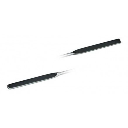 MICRO SPATULE DOUBLE EN INOX L.130MM PELLES 40X2MM D.1MM