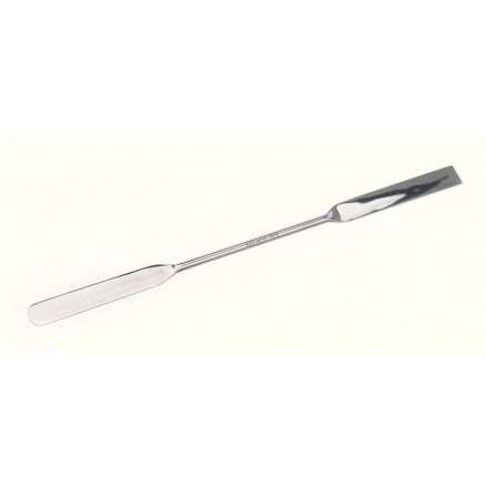 SPATULE DOUBLE EN INOX L=210MM PELLES 60X11MM