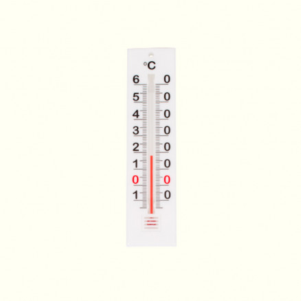 THERMOMETRE PLASTIQUE BLANC -20/+60'C LONGUEUR 14CM