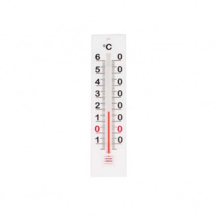THERMOMETRE PLASTIQUE BLANC -20/+60'C LONGUEUR 14CM