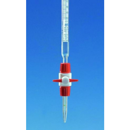 BURETTE EN VERR BORO CL.A ET ROBINET PTFE 25ML EN 0,05ML