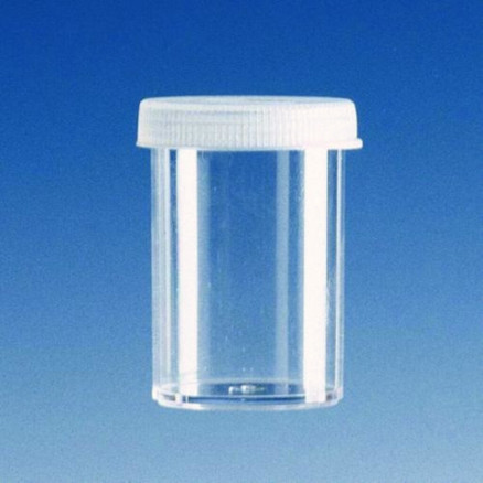 FLACON EN PS AVEC COUVERCLE COIFFANT PE BLANC 12ML -P.1000