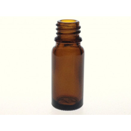 FLACON ROND VERRE BRUN 10ML - BAGUE DIN 18 - PACK DE 180