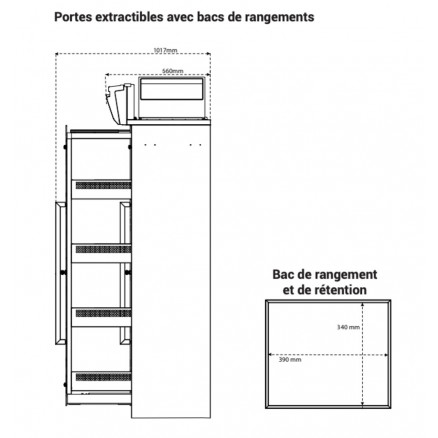 PLAN DE TRAVAIL AVEC BAC DE RETENTION POUR FILTAIR 834