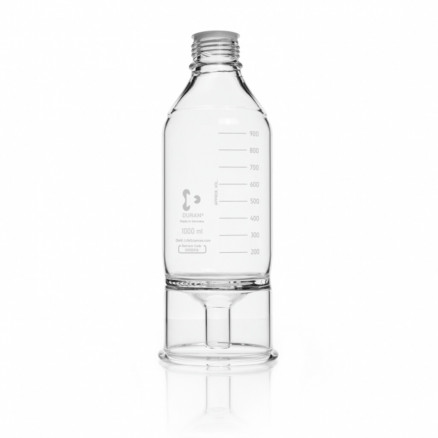 FLACON-RESERVOIR DURAN 1L GL45 A FOND CONIQUE POUR HPLC