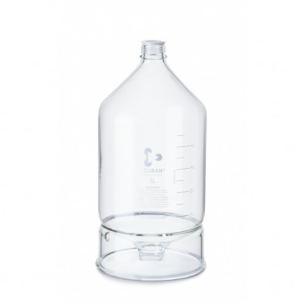 FLACON-RESERVOIR DURAN 5L GL45 A FOND CONIQUE POUR HPLC