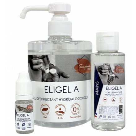 GEL HYDROALCOOLIQUE ELIGEL A 6 X 500 ML + 6 POMPES DOSEUSES