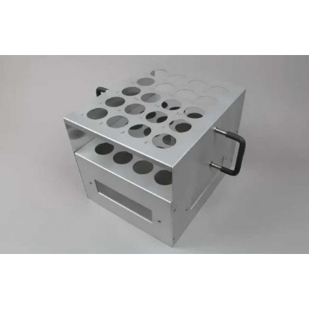 PORTOIR ALUMINIUM 20 POSTES POUR TUBES 250ML GERHARDT