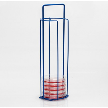 PORTOIR FIL INOX/EPOXY POUR 20 BOITES DE PETRI D.100MM