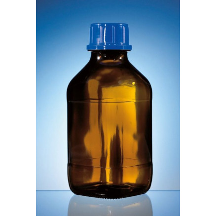 FLACON VERRE BRUN BOUCHON A VIS PP GL32  500 ML