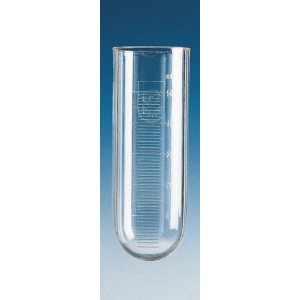 TUBES A CENTRIFUGER EN PC FOND ROND D.45X98MM CAP.100ML