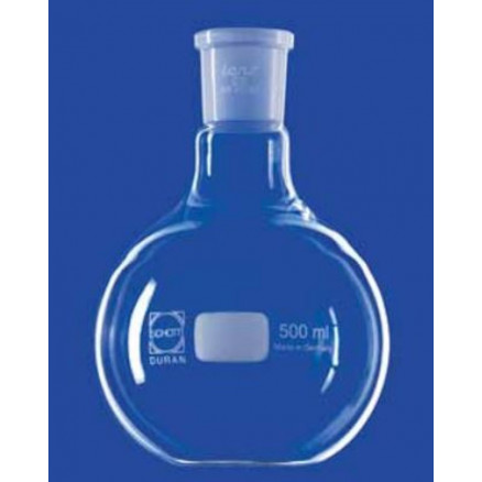 BALLON EN VERRE FOND PLAT COL COURT CN29/32 - CAPACITE 1L