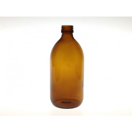 FLACON LABO E.O. VERRE JAUNE DE 500 ML NU - PACK DE 32