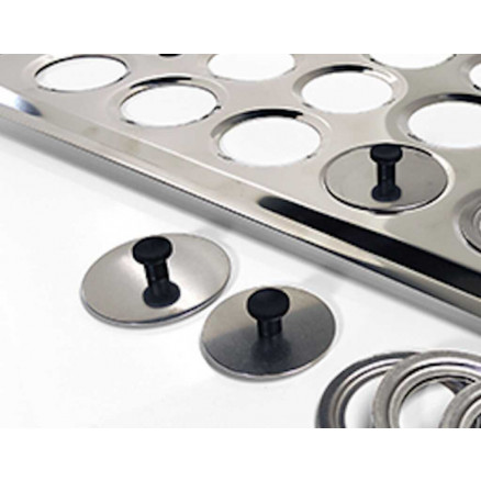 LOT DE 15 COUVERCLES D.50MM POUR COUVERCLE PLAT POUR BM100