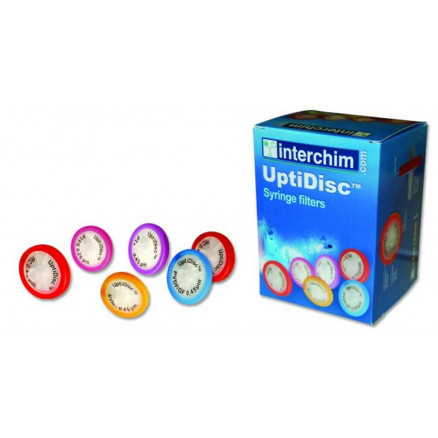 UPTIDISC PTFE-HLC 25MM 0.45UM PP - PACK DE 500