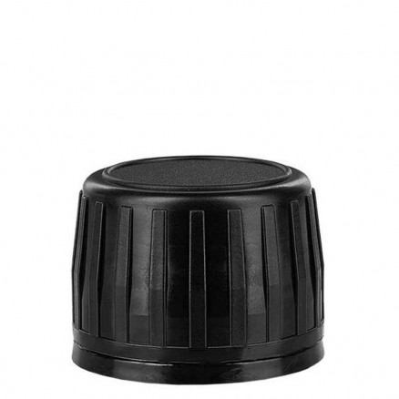 BOUCHON EN PE NOIR TYPE SIROP D.28MM NON INVIOLABLE -PAR 100