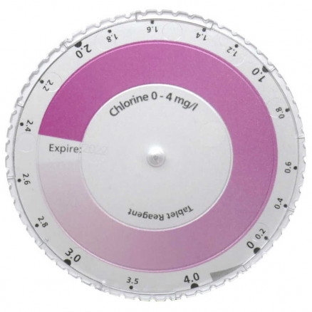 DISQUE TEST DURETE EAU 4/38 0 - 60MG/L 231070