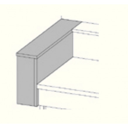 RETOUR DOSSERET/TABLETTE L=150 PROF=750 MM STRATIFIE