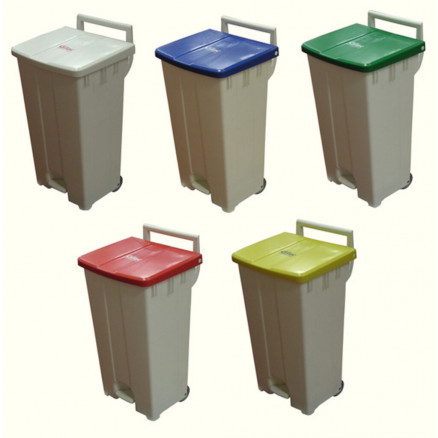 CONTENEUR 100L PP + COUVERCLE GRIS