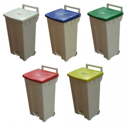 CONTENEUR 100L PP + COUVERCLE GRIS