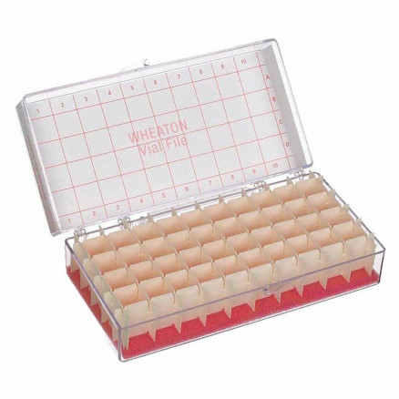 BOITIER PS TRANSPARENT ET COUVERCLE / TUBES 4ML -X6